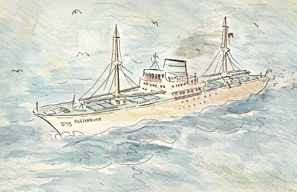 Kühlfrachtschiff 'Alsterblick', Bj.1959